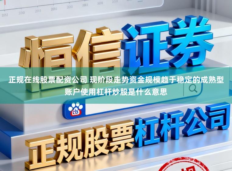 正规在线股票配资公司 现阶段走势资金规模趋于稳定的成熟型账户使用杠杆炒股是什么意思
